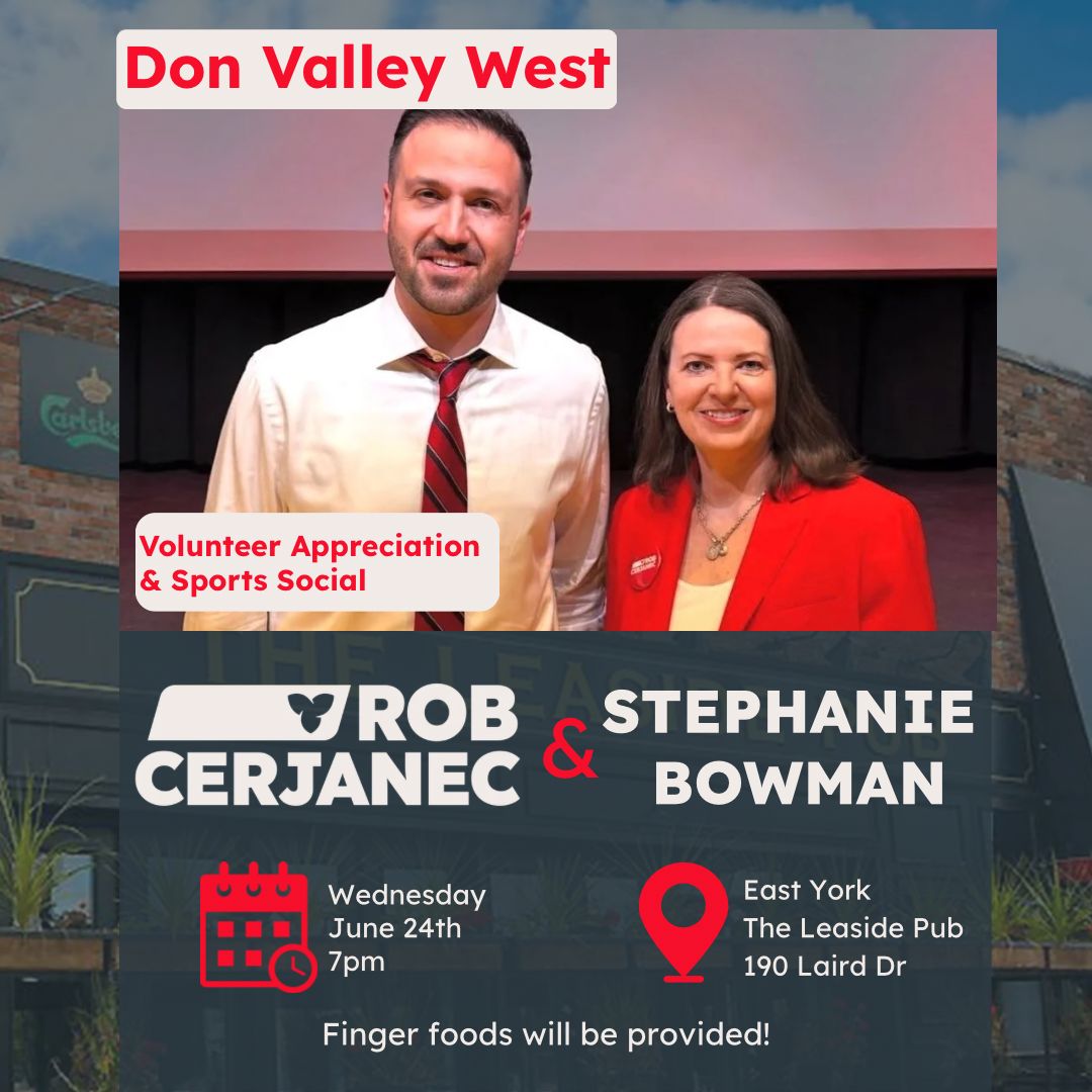 Sports Social & Volunteer Appreciation w/ Rob Cerjanec & Stephanie Bowman.